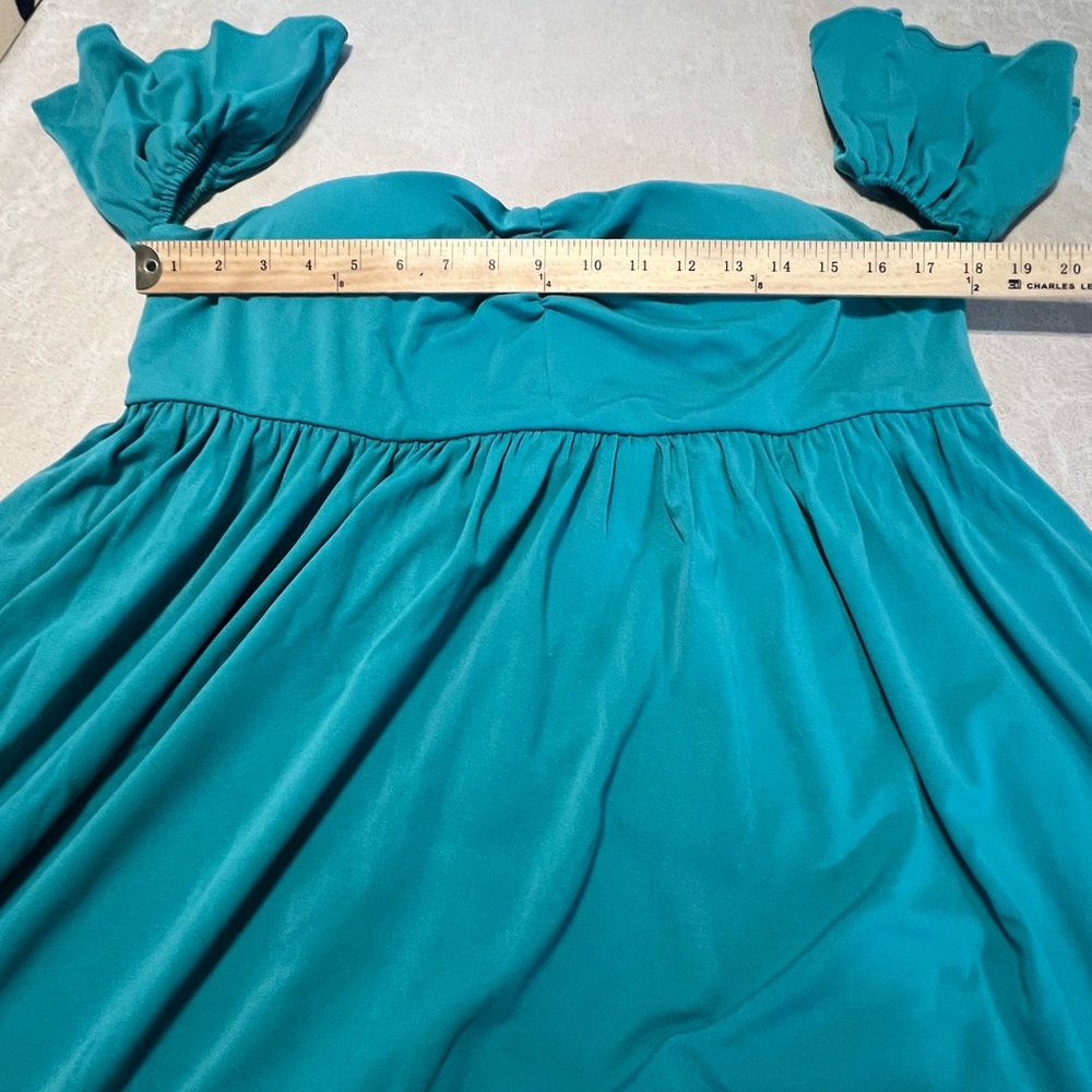 #7668. NEW! Dress Alisa Women's Turquoise Maxi/Formal Dress. Size XXL - Picture 3 of 8
